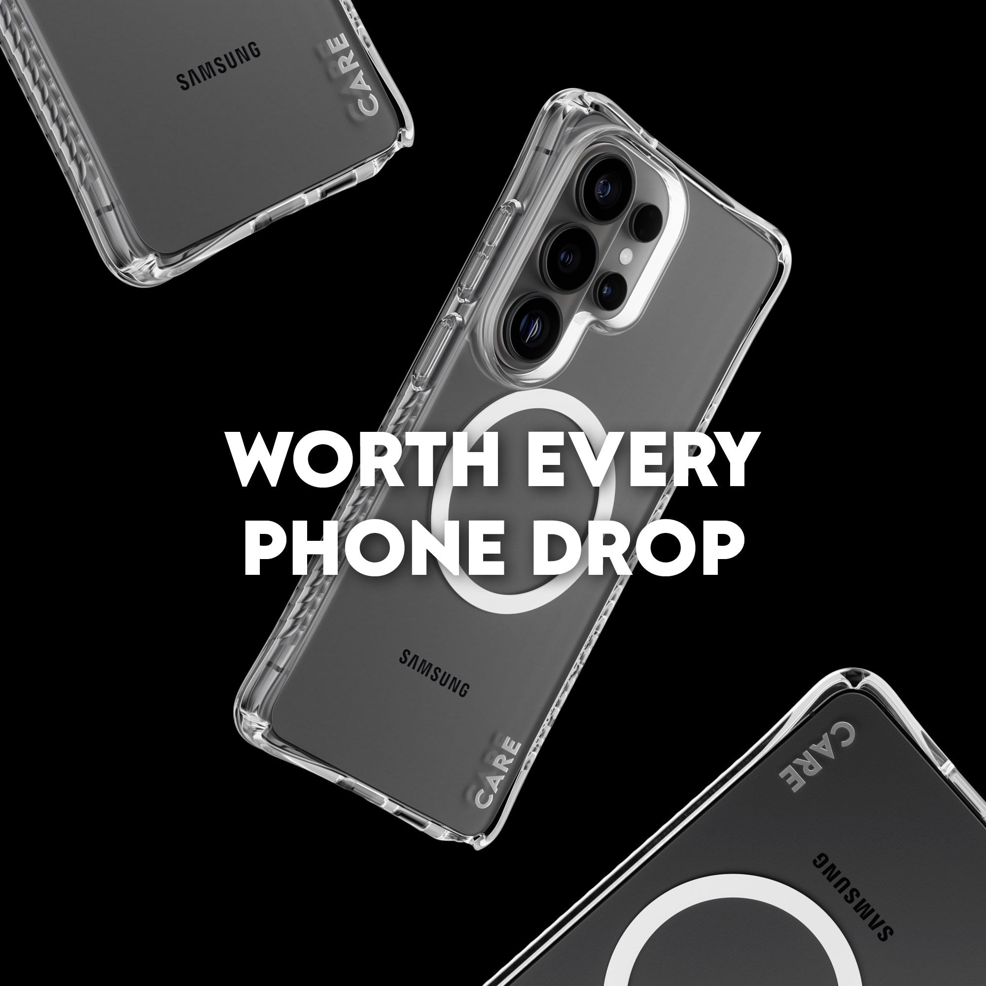 CARE™ by PanzerGlass® Samba Case Transparent w. White Qi Samsung Galaxy S26 Ultra